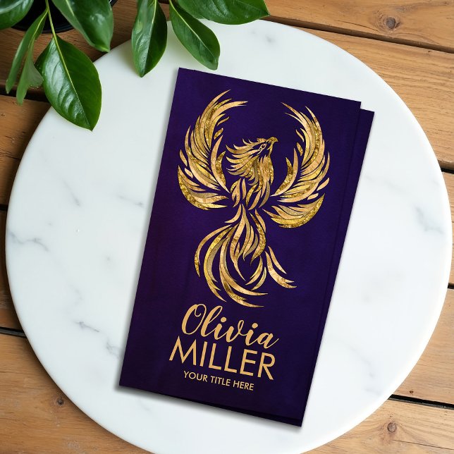 Carte De Visite Oiseau Phoenix Golden Rising (Créateur téléchargé)