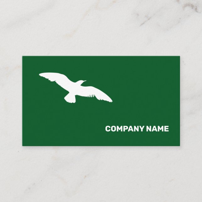 Carte De Visite Oiseau volant plat monochrome moyen (Devant)