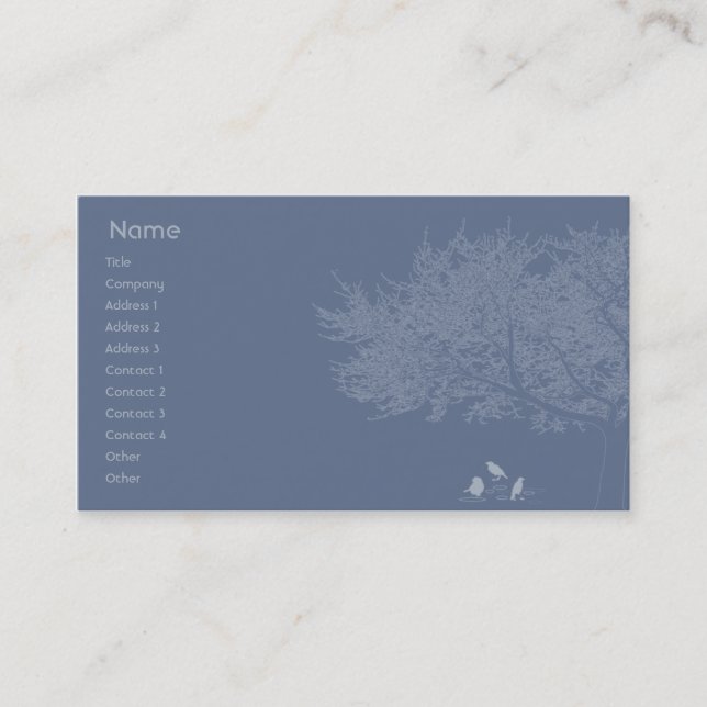 Carte De Visite Oiseaux bleus - affaires (Devant)