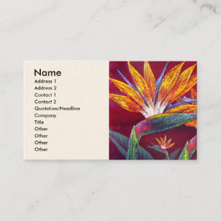 Carte De Visite Oiseaux de la fleur tropicale de paradis - multi