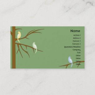 Carte De Visite Oiseaux sur un arbre - affaires