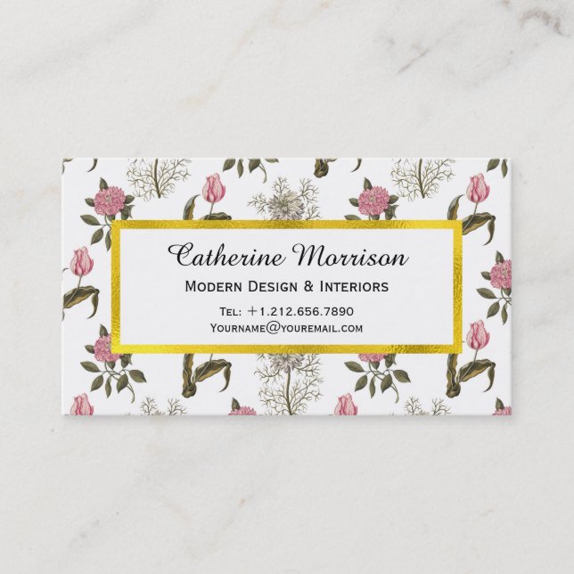 Carte De Visite Old English Garden Vintage (Devant)