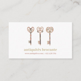 Carte De Visite Old medieval keys illustration vintage