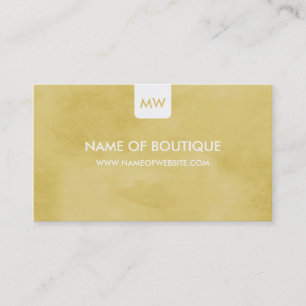 Carte De Visite Olive Gold Monogramme QR Social