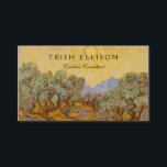 Carte De Visite Oliviers de Van Gogh Ciel Soleil Jaune<br><div class="desc">Vincent Van Gogh Oliviers avec ciel et soleil jaune - Cette célèbre peinture impressionniste de Van Gogh présente des oliviers avec un soleil et un ciel jaunes.</div>