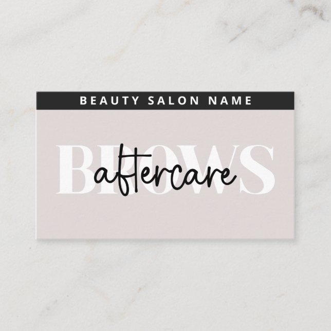 Carte De Visite Ombre Brows Moderne - Instructions de lancement de (Devant)