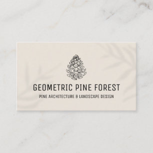Carte De Visite Ombre de feuille noire Arbre de la forêt Rustique