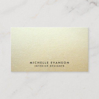 Carte De Visite Ombre d'or minimaliste apparence simple profession