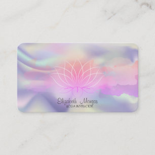 Carte De Visite Ombre holographique moderne coup de pinceau lotus