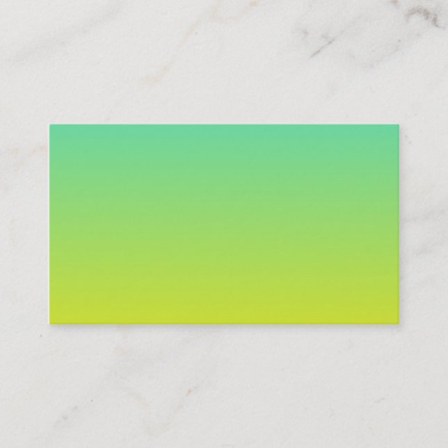 Carte De Visite Ombre jaune turquoise (Devant)