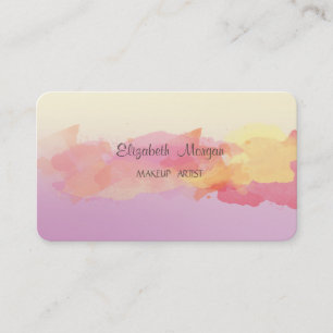 Carte De Visite Ombre Moderne, Coup de Pinceau Aquarelle