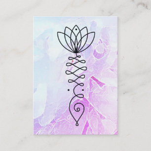 Carte De Visite *~* Ombre Peony Healer Massage Reiki Yoga Lotus