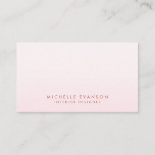 Carte De Visite Ombre rose pâle minimaliste professionnel