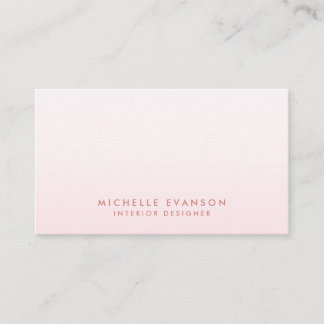 Carte De Visite Ombre rose pâle minimaliste professionnel
