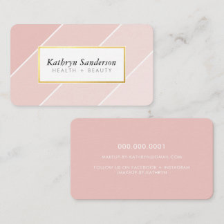 Carte De Visite OMBRE STRIPE moderne élégant chic mignon rose blus