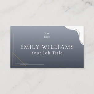 Carte de visite ombrée gris ardoise, logo personna