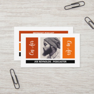 Carte De Visite On Air - Podcaster Photo - Retro Podcaster