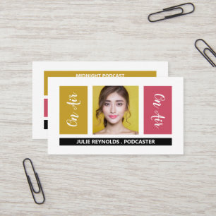 Carte De Visite On Air - Podcaster Photo - Retro Podcaster