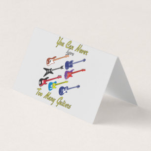 Carte De Visite On Ne Peut Jamais Avoir Trop De Guitares