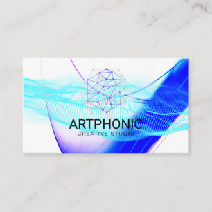 Carte De Visite Onde sonore numérique moderne Créatif artistique