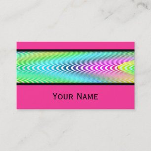 Carte De Visite Ondes de couleur néon Stripes motif sans couture