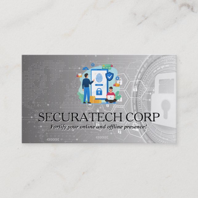 Carte De Visite Online Security | Modern Tech (Devant)