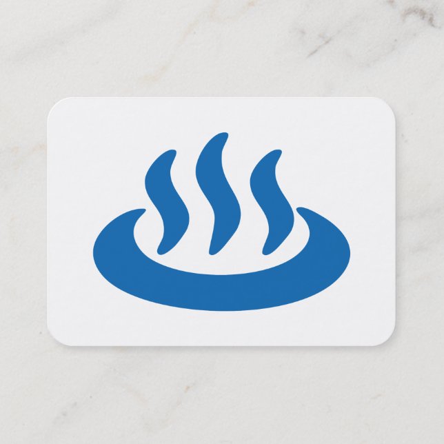 Carte De Visite Onsen ♨ Hot Spring 温 泉 Japonais (Dos)