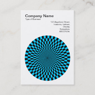 Carte De Visite Op Art - noir et bleu ciel