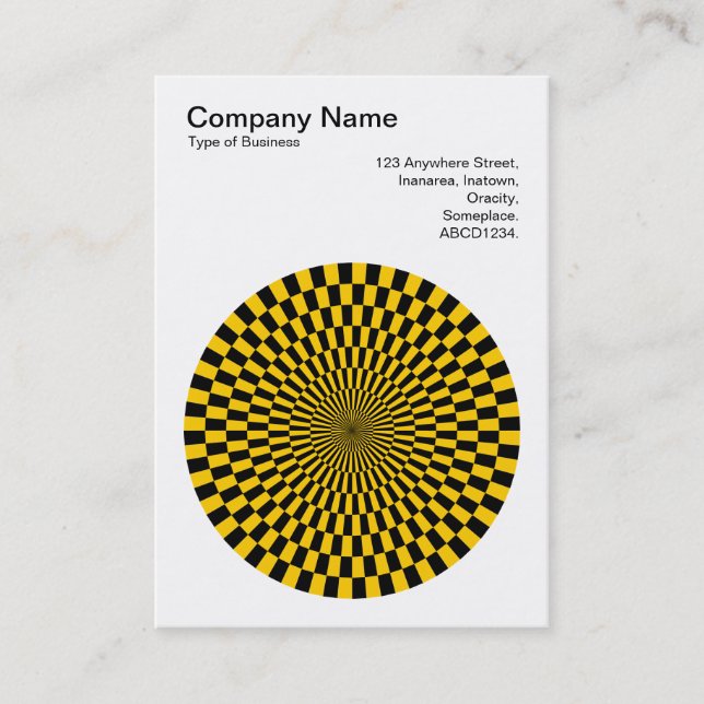 Carte De Visite Op Art - Noir et orange (Devant)