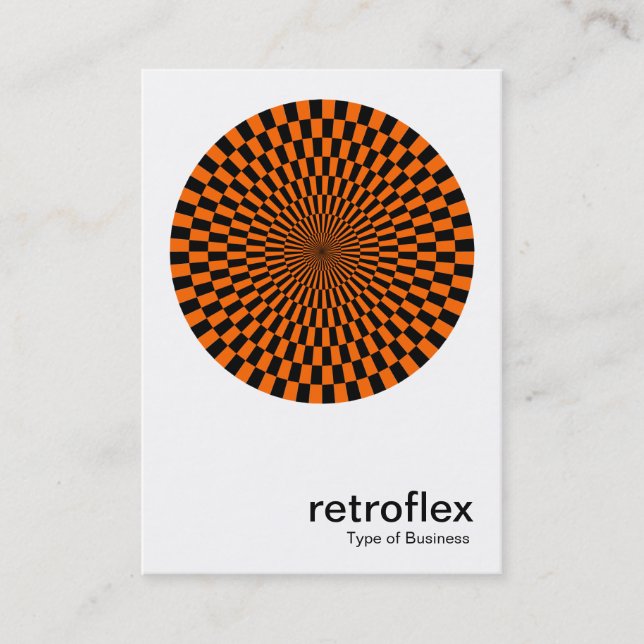 Carte De Visite Op Art rétro - Orange et noir (Devant)