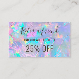 Carte De Visite opal arrière - plan feuille de référence