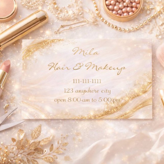 CARTE DE VISITE OPAL STONE GOLD BUSINESS CARD (Créateur téléchargé)