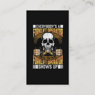 Carte De Visite Opérateur de chariots élévateurs Funny Entrepô