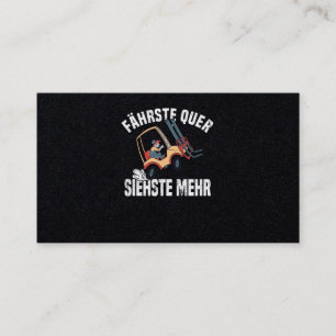 Carte De Visite Opérateur de pilote de chariot élévateur du pil