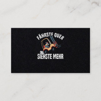 Carte De Visite Opérateur de pilote de chariot élévateur du pilote