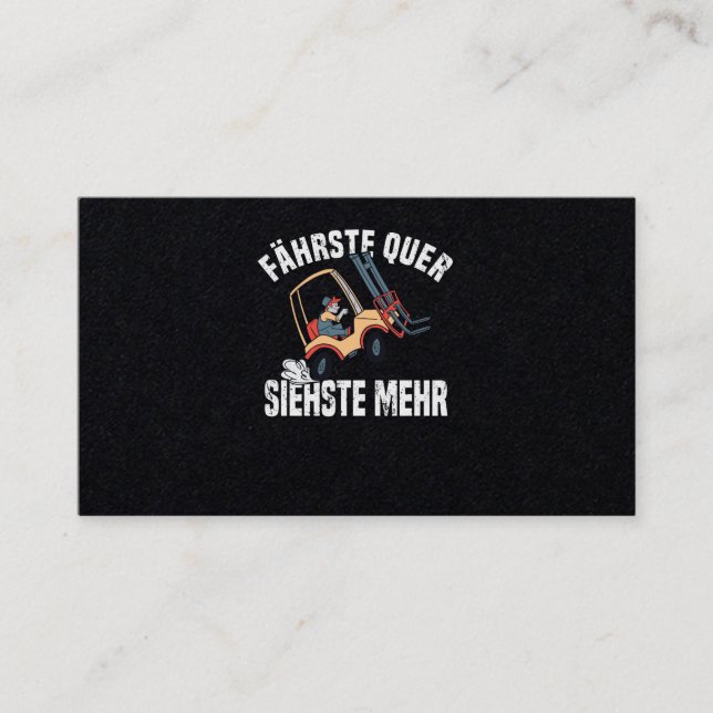 Carte De Visite Opérateur de pilote de chariot élévateur du pilote (Devant)