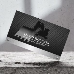 Carte De Visite Opérateur de Plante d'excavateur de construction M