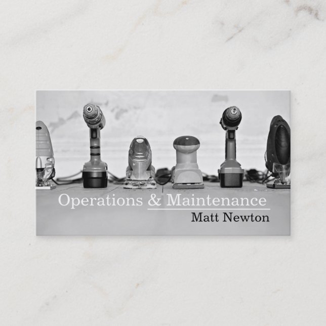 Carte De Visite Opérations Maintenance Manuyman Construction (Devant)