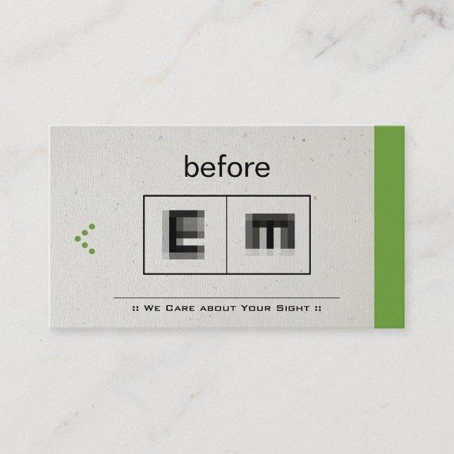 Carte De Visite Ophtalmologie ophtalmologie ophtalmologiste Optomé (Devant)