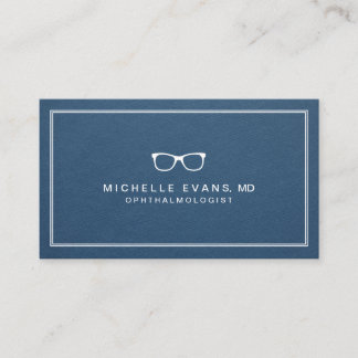 Carte De Visite Ophtalmologiste Marine Lunettes de vue bleu et bla