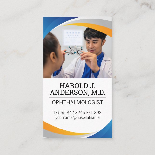 Carte De Visite Ophthalmologue | Optométrie (Devant)