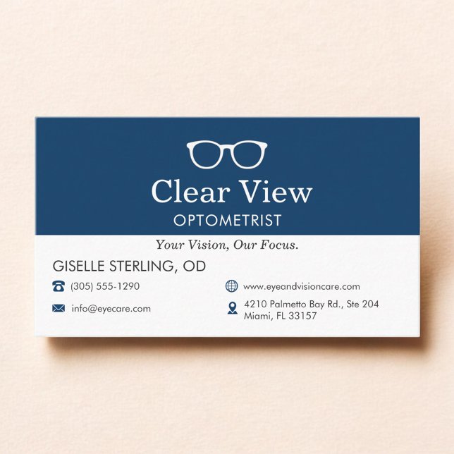 Carte De Visite Optometrist Eye Doctor Office  (Créateur téléchargé)