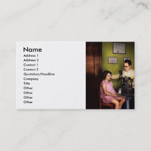 Carte De Visite Optométriste - Examen ophtalmologique 1929