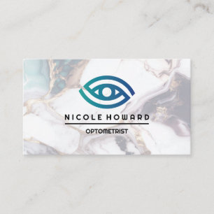 Carte De Visite Optométriste   Logo des yeux stylisé
