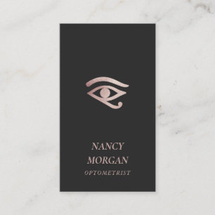 Carte De Visite Optométriste Médecin des yeux Rose Gold Paillettes
