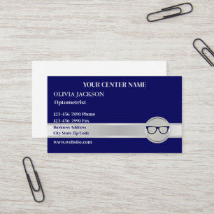 Carte De Visite Optométriste Moderne Lunettes Docteur Soins De Vue