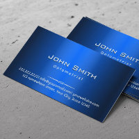 Carte de visite optométriste Royal Blue Metal