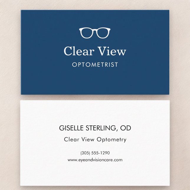 Carte De Visite Optometry Modern Eyewear Doctor (Créateur téléchargé)