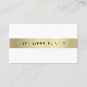 Carte De Visite Or Aspect Minimaliste Moderne Simple Professionnel