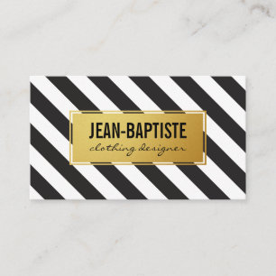 Carte De Visite Or avec bandes B&W